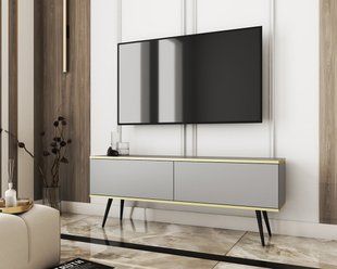 Тумба под ТВ Perfect Home Оро / Oro RTV135 черный Серый фотография