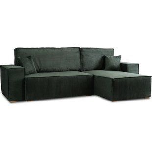 Кутовий диван універсальний MEBEL ELITE ALEX 262 см тканина Зелений