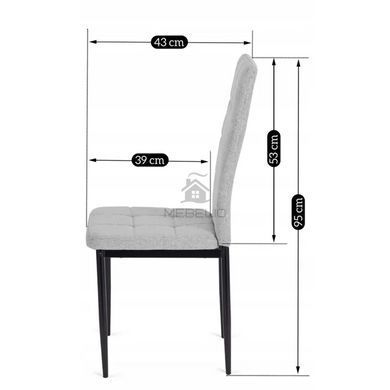 Стілець MEBEL ELITE TEX, тканина: сірий