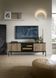 Тумба под ТВ с подсветкой Perfect Home Сенто / Sento RTV154 3-дверная Черный/дуб один