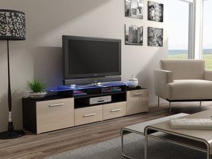 ТВ Тумба EVORA WENGE RTV Cama 194 Венге Мат / Крем Глянец фотография