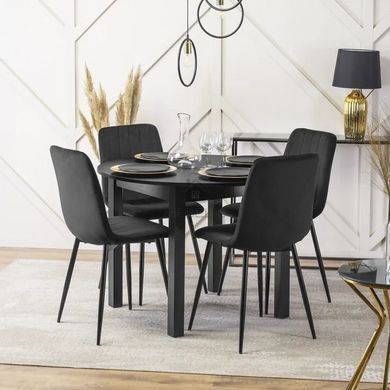 Стул бархатный MEBEL ELITE IBIS Velvet, Черный