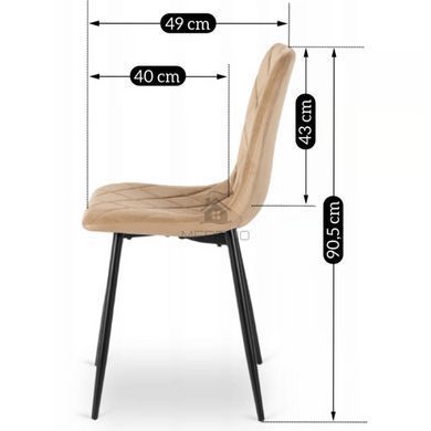 Стул Foris Onto велюр бежевый фотография