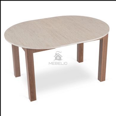 Стіл розкладний круглий MEBEL ELITE HARRY 102(142)х102 см Травертин