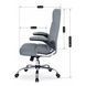 Стул офисный поворотный MEBEL ELITE OLMO / LONDON ткань Серый