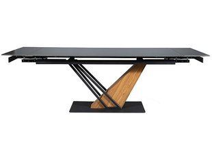 Стол Обеденный GENESIS Signal 160(220)X90 Черный Мрамор / Черный / Ясен фотография