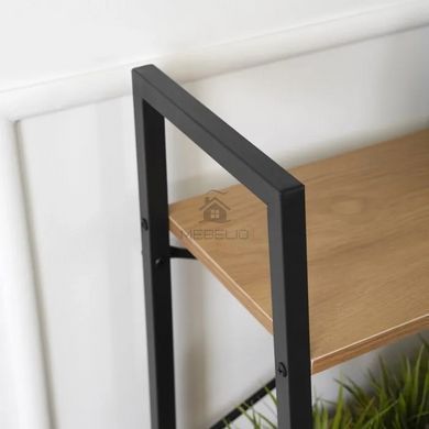 Стеллаж MEBEL ELITE VIOR Золотой дуб / Черный фотография