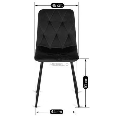 Комплект стол MEBEL ELITE LAUREN 90х90 см дубовый/черный, и 4 стульев ROBIN черный