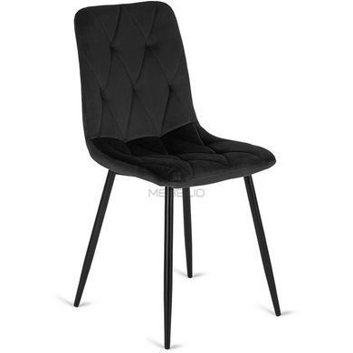 Комплект стол MEBEL ELITE LAUREN 90х90 см дубовый/черный, и 4 стульев ROBIN черный