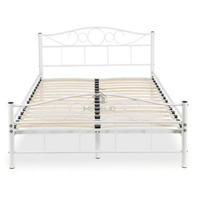 Ліжко металеве 140x200 см MEBEL ELITE GRIFFIN Білий