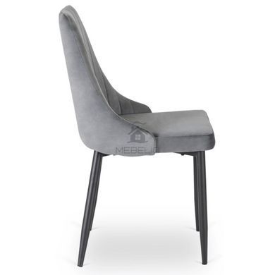 Стілець оксамитовий MEBEL ELITE BARI Velvet Сірий