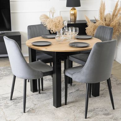 Стілець оксамитовий MEBEL ELITE BARI Velvet Сірий