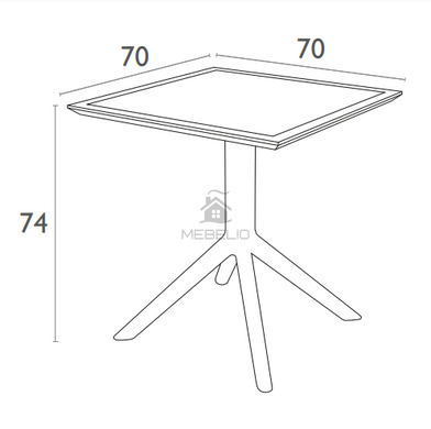 Стіл Siesta Onto Sky Table 70 Taupe фотографія