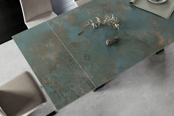 Cтіл Розкладний SALVADORE CERAMIC 160(240)X90 Signal Бірюза / Чорний Мат фотографія