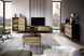 Тумба под телевизор с подсветкой Perfect Home Ланг/Lang 2-дверная 2D/150 Черный/дуб эвок
