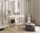 Стіл туалетний Perfect Home Оро / Oro з 2 шухлядами і золотими ніжками T102 MDF Білий