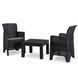 Комплект садовой мебели MEBEL ELITE FRESNO Черный