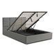 Кровать бархатная MEBEL ELITE MANDA Velvet 140x200 см Серый