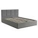 Кровать бархатная MEBEL ELITE MANDA Velvet 140x200 см Серый
