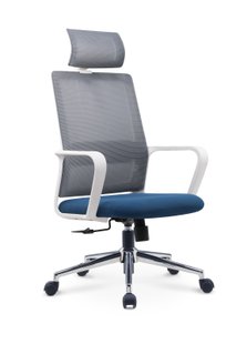 Компьютерное кресло WIND Intarsio Серый / Синий фотография