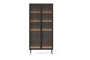 Вітрина висока з підсвіткою Perfect Home Лумі / Lumi 2D2S/91 2-дверна з 2 шухлядами Дуб дунін фотографія