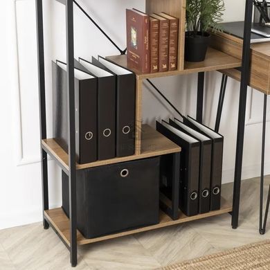 Стеллаж MEBEL ELITE TIM орех / черный фотография