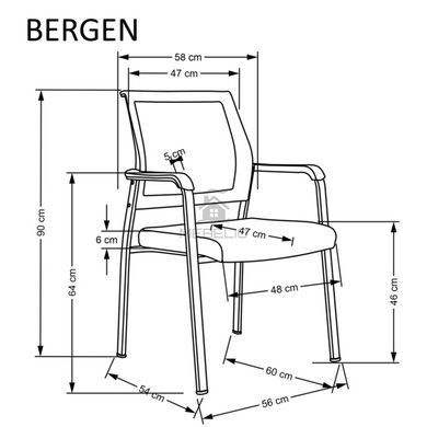 Кресло офисное BERGEN Halmar Черный фотография