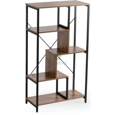 Стеллаж MEBEL ELITE TIM орех / черный фотография