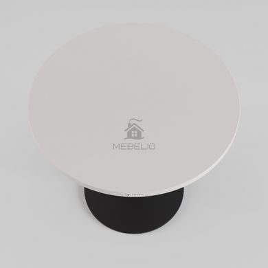 Стол Soul light mini h-45 Lovko черный металл/белый ДСП (текстура) фотография