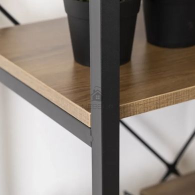 Стеллаж MEBEL ELITE TIM орех / черный фотография