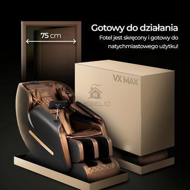 Массажное кресло MEBEL ELITE VX MAX экокожа Коричневый Меню на английском языке