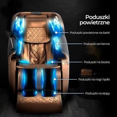 Массажное кресло MEBEL ELITE VX MAX экокожа Коричневый Меню на английском языке