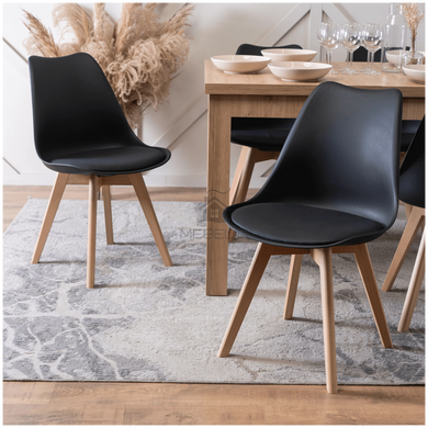 Стул MEBEL ELITE SCANDI Черный/Дуб