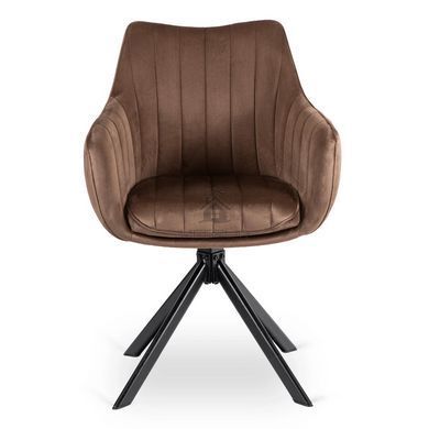 Стілець поворотний MEBEL ELITE MUMBAI Velvet&nbsp;2 Коричневий