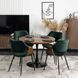 Стул бархатный MEBEL ELITE DAKOTA Velvet, Зеленый / ореховый