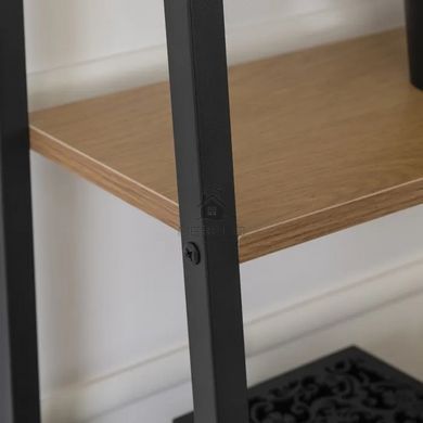 Стеллаж MEBEL ELITE ERVA Золотой дуб / Черный фотография