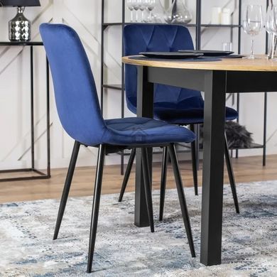 Стул бархатный MEBEL ELITE ROBIN Velvet Темно-синий