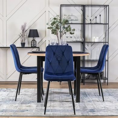 Стул бархатный MEBEL ELITE ROBIN Velvet Темно-синий