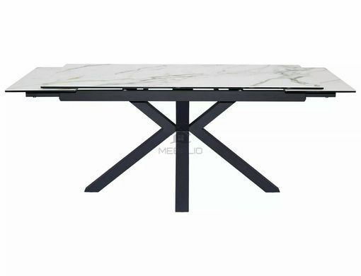 Стіл Обідній COLUMBUS AMBER BIANCO Signal 160(240)X90 Білий Мат / Чорний Мат
