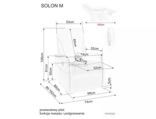 Кресло раскладное SOLON M BREGO Signal Светлый Беж