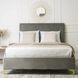 Кровать двуспальная бархатная MEBEL ELITE MARCELO Velvet 140x200 см Серый