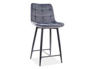 Полубарный стул CHIC H-2 Velvet Signal Серый фотография