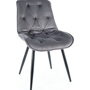Стул STYLE Velvet Intarsio Темно Серый фотография