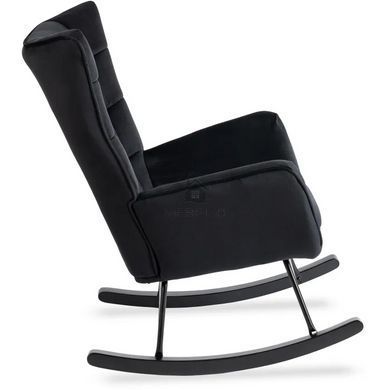 Крісло-гойдалка оксамитове MEBEL ELITE JACKSON Velvet Чорний