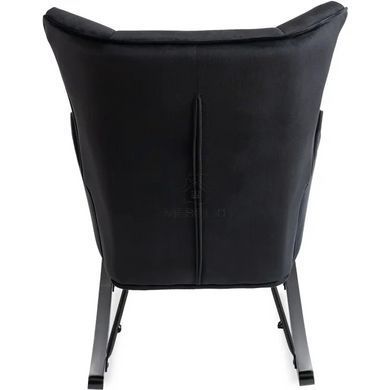 Крісло-гойдалка оксамитове MEBEL ELITE JACKSON Velvet Чорний