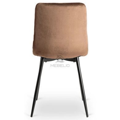 Комплект стіл MEBEL ELITE LAUREN 90х90 см дубовий/чорний, та 4 стільців PERU коричневого кольору