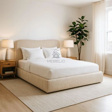 Кровать двуспальная MEBEL ELITE BRISTOL 160x200 см Беж фотография