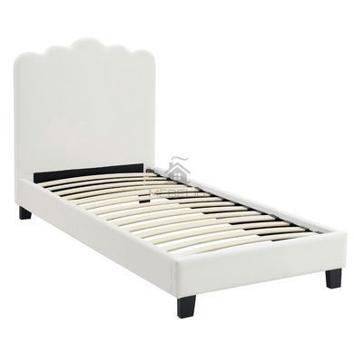 Кровать MEBEL ELITE CRATER Velvet  90x200 см Крем фотография