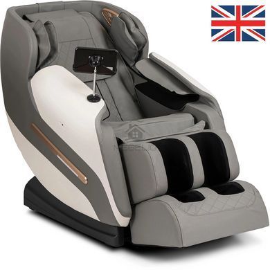 Массажное кресло MEBEL ELITE VX MAX экокожа Серый Меню на английском языке