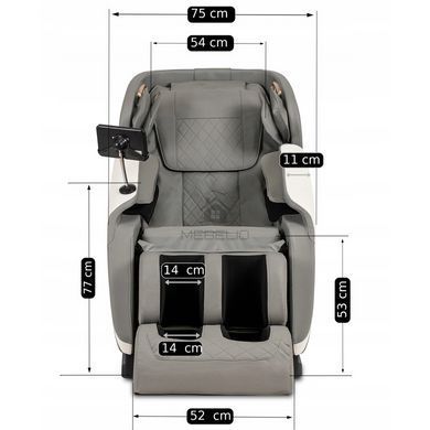Массажное кресло MEBEL ELITE VX MAX экокожа Серый Меню на английском языке